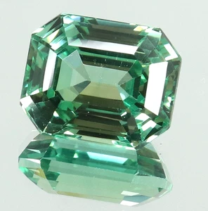 Blue Green Sapphire 9.45 Ct Natural Flawless Emerald Certified Loose Gemstone - Picture 1 of 7