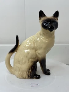 Coopercraft Ceramic Siamese Cat Figurine Large Vintage Figure Sitting Pose 17cm - Bild 1 von 14