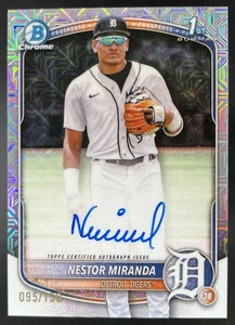 2025 Bowman Chrome Nestor Miranda 1st Auto HTA Choice Refractor /150 Tigers - Picture 1 of 2