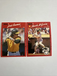 1990 Donruss Baseball 2 Errors Canseco & McGwire NM - Picture 1 of 2