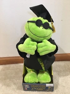 Graduating Flirty Flasher Frog "Pomp & Circumstance" & "Celebration" Gemmy NEW - Picture 1 of 8