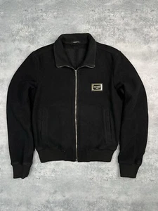 Dolce Gabbana Lana Hombre Cremallera Bombardero Bordado Logo Talla 54 - Imagen 1 de 14