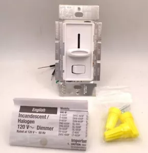 LUTRON S-600PR-WH SKYLARK DIMMER SWITCH WITH PRESET, 600W INCANDESCENT 1PL WHITE - Picture 1 of 2