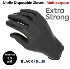 BLACK BLUE Disposable Gloves Nitrile Powder Latex Free**100**200**