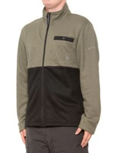 Spyder Men's Jacket Tea Leaf Full Zip Fleece Lined Waffle Knit Size XL NEW - Picture 1 of 12