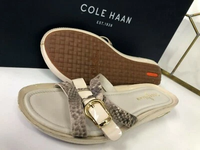 COLE HANN AIR женщин;s кремовый на танкетке сандалии обувь размер 6,5 EUC - Изображение 1 из 4