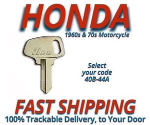Honda Motorcycle Keys Replacement Key Cut to Code 40B-44A - Picture 1 of 2