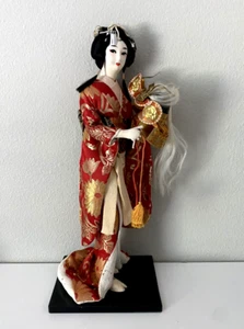Vtg Geisha Doll Figurine Japanese Nishi Japan 17" Tall - Picture 1 of 23