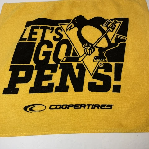 Pittsburgh Penguins Let’s Go Pens! Stadium Giveaway Towel Used Clean Cover