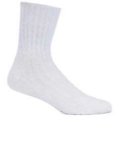 ALAÏA Lace Stretch Viscose Socks in Blanc Optique Small New Womens Vienne