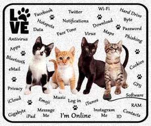 Cat Lovers Gift. Unique non-slip Mouse Mat for Office and Home. - Picture 1 of 2