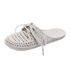 Women's Sandals Hollow Out Flat Comfy Summer Beach Shoes Ladies Casual Slippers