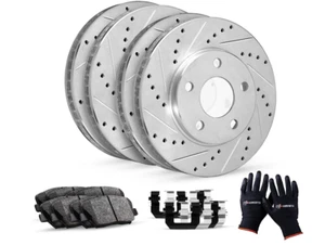 Fits 2006-11 Acura CSX Honda Civic Front Rear Brake Pad and Rotor Kit R1 Concept - Picture 1 of 7