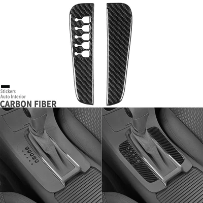Cubierta de panel de cambio de marchas de consola de fibra de carbono real para Chevrolet Malibu 2008-2012 Foto 1 de 4