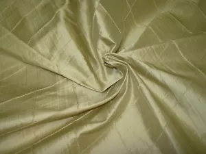 2 YDS~100% SILK DIAMOND PINTUCK CREAMY BEIGE DRAPERY UPHOLSTERY FABRIC FOR LESS - Picture 1 of 3