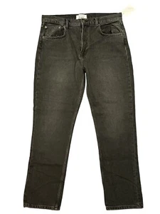 Reformation Women’s High Rise Straight Black Denim Jeans Monterey Wash Sz 31/28 - Picture 1 of 7