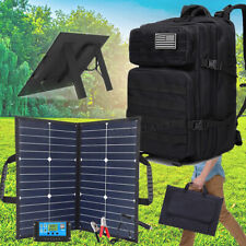 Bug Out Bag Outdoor Emergency Survival Gear 45L Backpack / Solar Panel Charger