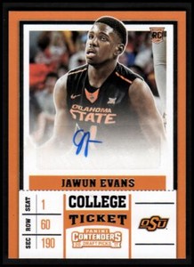 2017-18 Panini Contenders Draft Picks #81B Jawun Evans black Auto - NM-MT