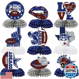 Hokinaa Football Cowboy Party Decorations - 9 Pcs American Cowboy Theme Honey - Picture 1 of 5
