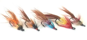 Irish Shrimp Salmon Doubles & Trebles Sz10, Assorted Colours, Sea Trout Flies - Picture 1 of 15