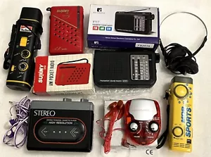 Lotto di radio tascabili, walkman, auricolari: Retekess, SUNNY, MDR Sports Marlboro - Foto 1 di 17