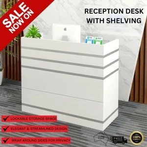Impressions Reception Office Desk Counter with Shelves - AU STOCK FREE SHIPPING - Picture 1 of 1