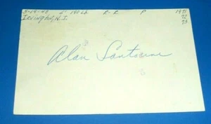 Alan Santorini Autographed Index Card St. Louis Cardinals HTF Usually Signs Al - Picture 1 of 2