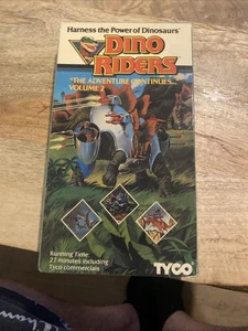 Tyco Dino Riders Vol 1 2 VHS 1987 Vintage Animated Cartoon - Picture 1 of 5