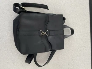 Full Grain Premium Leather Rucksack Style Hardback Black - Picture 1 of 7