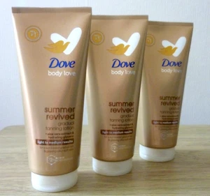 3 x Dove Body Love - Summer Revived Gradual Tanning Lotion, Light-Medium. 200ml. - Picture 1 of 2