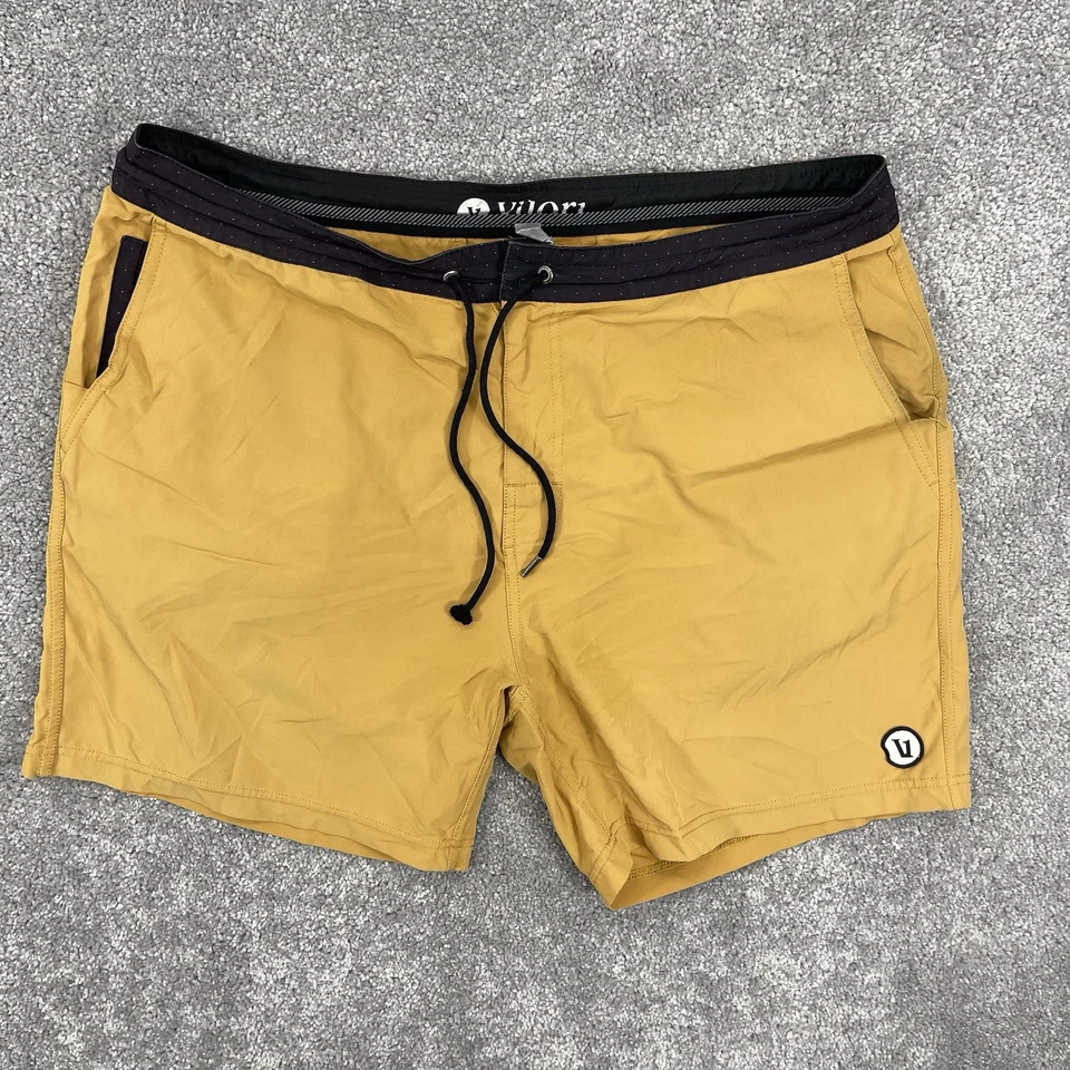 Vuori Bahia Shorts Mens 36 Yellow Boardshorts Swim Trunks 6" Inseam - Image 1 of 4