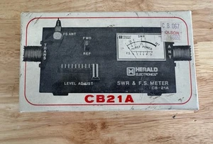 Vintage Herald Electronics CB-21A Field Strength SWR Meter for CB w instructions - Zdjęcie 1 z 9
