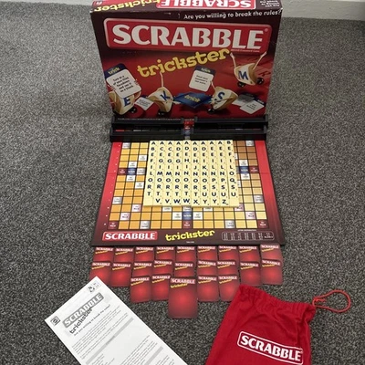Scrabble Trickster 2010 Family Board Game Mattel Word Game Rule Break Complete - Image 1 of 4