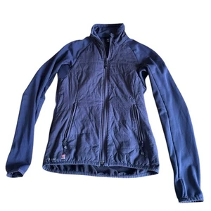 Macpac Jacket Womens Size 10 Black Full Zip Pretax Fleece Quilted Front Pockets - Picture 1 of 8