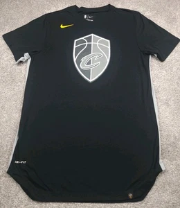 Cleveland Cavaliers Nike Dri Fit T Shirt Mens Large Black Center Logo Basketball - Picture 1 of 17
