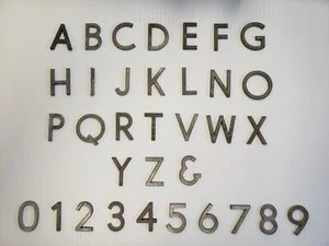 Metal Letters and Numbers 1 1/2 inch long Straight Font price per letter* - Picture 1 of 1