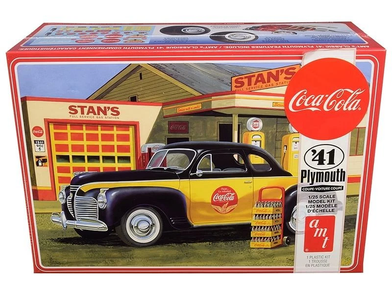 AMT AMT1197M Skill 3 Model Kit 1941 Plymouth Coupe "Coca-Cola" 1/25