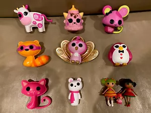 Lalaloopsy 11 Toys Pets Mini Dolls Lot Raccoon Polar Bear Cats Mouse Peacock - Picture 1 of 10