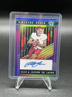 2022 Leaf Valiant Rising Stock Jayden De Laura RS-JDL (Purple) 11/15 - Image 1 of 2