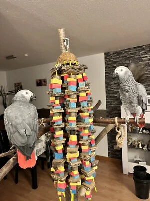 Papageienspielzeug XXL Graupapagei Spielzeug Amazone Kakadu - Bild 1 von 4