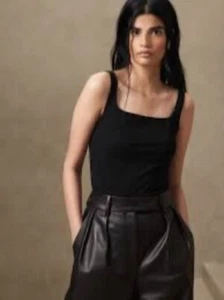 NWT Banana Republic Black Ribbed Tank Top XL - Bild 1 von 11