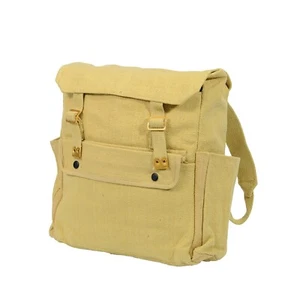 WP4 Webbing Military Retro Bag Canvas Backpack Day Pack Haversack School Fishing - Picture 1 of 14