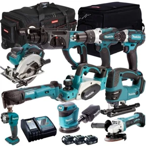 Makita 18V LXT 10 Piece Cordless Power Tool Kit 3 x 5.0Ah Batteries MAKDEAL 84M - Picture 1 of 10