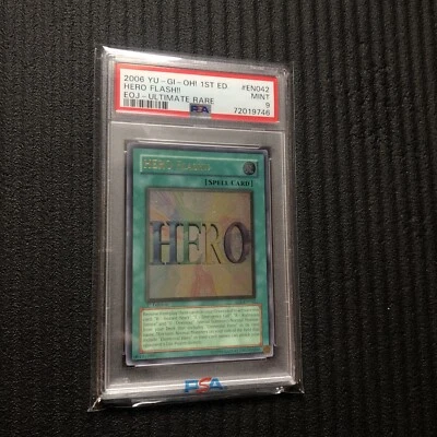 Yugioh! HERO Flash!! EOJ-EN042 Ultimate Rare 1st Edition PSA Graded MINT 9 - Image 1 of 2