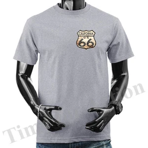 Route 66 California Sign on Left Chest Grafik T-Shirt Tee - Bild 1 von 15