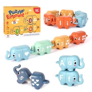 Chelpopo 10PCS Elephant Number & Alphabet Learning Toys for Toddlers 2-4 Todd... - Picture 1 of 7