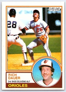 1983 O-Pee-Chee Rich Dauer Baltimore Orioles #192 - Picture 1 of 2