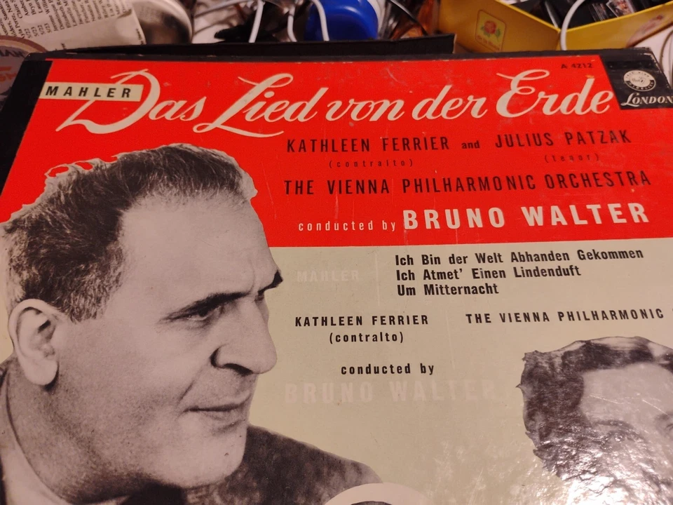 Mahler Das Lied Von Der Erde Ferrier Patzak Bruno Walter London Box Set A 4212 Foto 1 de 3