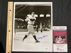 Foto autografiada de Johnny Sturm de los Yankees de Nueva York firmada a mano 8x10 JSA certificado de autenticidad 122623 - Imagen 1 de 2