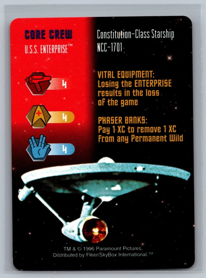 Fleer Skybox Star Trek The Card Game CCG U.S.S. Enterprise TCG - Image 1 of 2